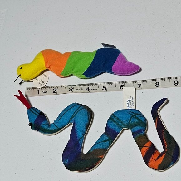 Hamster Elephant Worm Snake Orange Smiley Face Lot Of 6 Plush Stuffed Animals - Picture 6 of 12